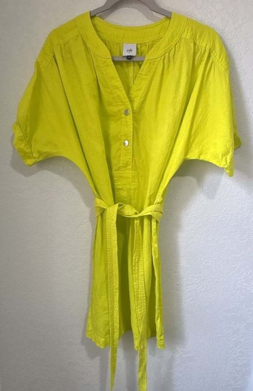 Cabi Lagoon Dress #6810 Chartreuse Lime XS - XL
